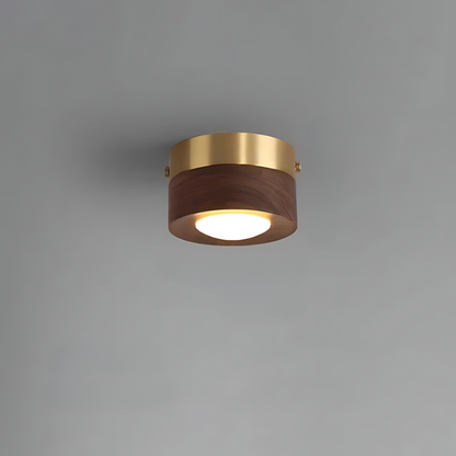 Skorter | Walnut ceiling lamp with LED spotlight