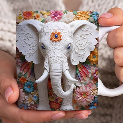 skorter | 3d Elephant Flower Mug