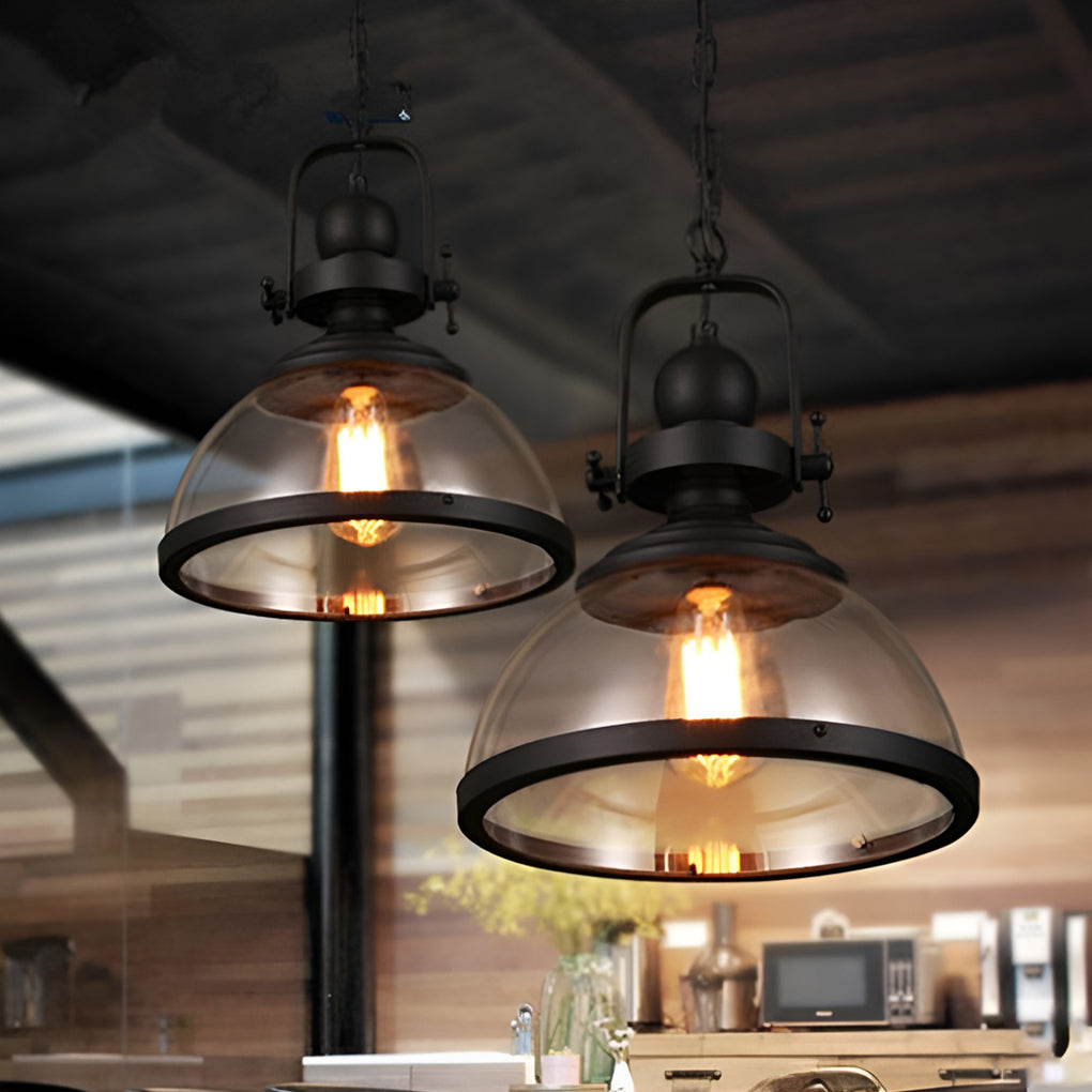 Skorter | Antique Glass Iron Retro Industrial Chandelier Pendant Ceiling Lights