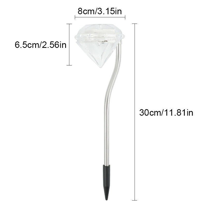 Skorter | Solar Garden Light in Diamond Shape – LED Lamps for Outdoor Decoration and Lighting