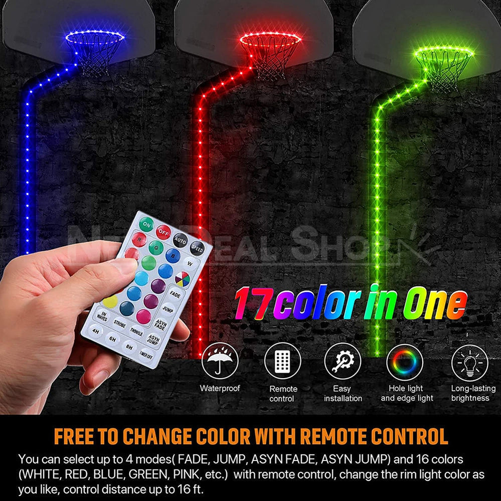Skorter | 4.92ft LED Basketball Hoop Light with Remote Control