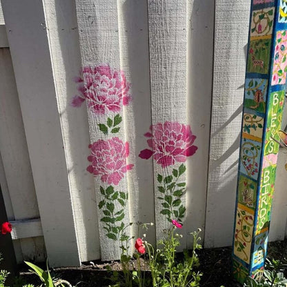 Skorter | DIY Decoration - Garden Fence Large Flower Drawing Templates