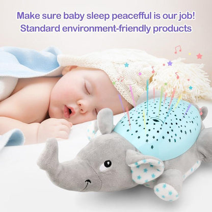 Skorter | Sleep LED Lighting Stuffed Animal Led Night Lamp Plush Toys With Music & Stars Projector Light