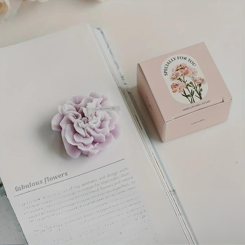 Skorter | 1pc Carnation Scented Candle – Decorative Candle for Mother's Day, Valentine's Day and Christmas