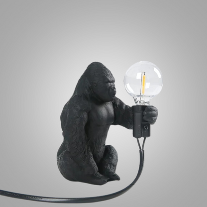 Skorter | GorillaLux - Unique Gorilla Table Lamp | Modern Animal Lamp with Warm LED Light