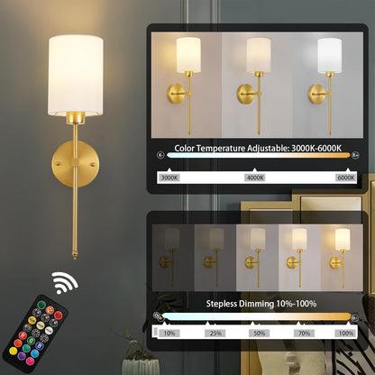 Skorter | Lumoease Wireless Wall Lamps (Set with 2 + 2 Bulbs Free)