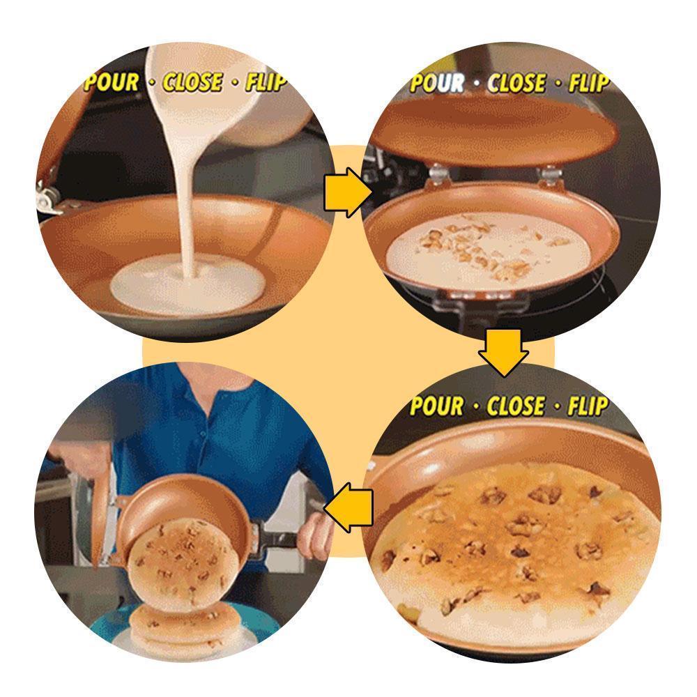 skorter | Dubbelsidig stekpanna med non-stick-beläggning