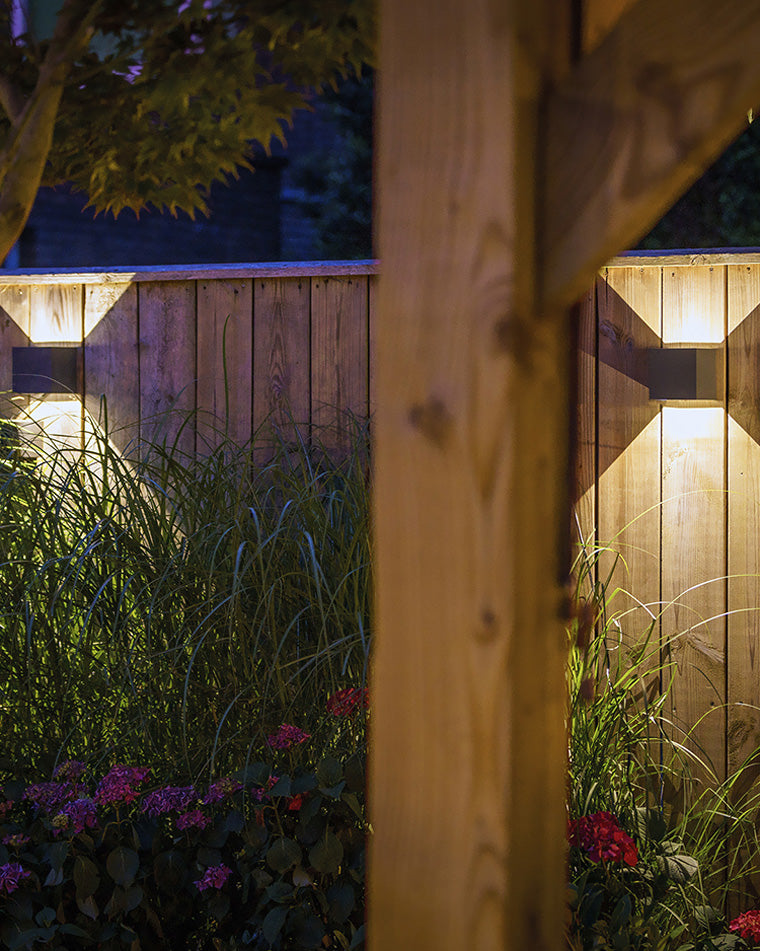 Skorter | LED Outdoor Up Down Wall Light | Waterproof Metal Fixture for Patio. Garden & Entryway Illumination