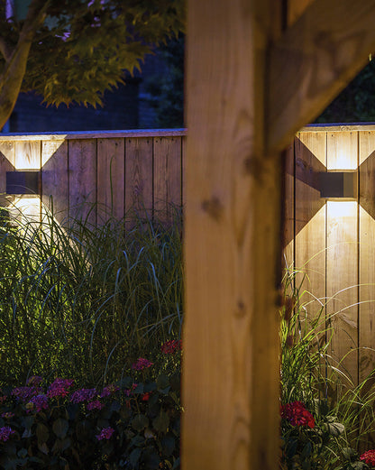 Skorter | LED Outdoor Up Down Wall Light | Waterproof Metal Fixture for Patio. Garden & Entryway Illumination