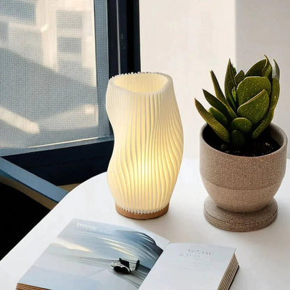 Skorter | Wavecrest Table Lamp – Soft Glow Designer Lamp with Dimmable Warm & Natural White Light