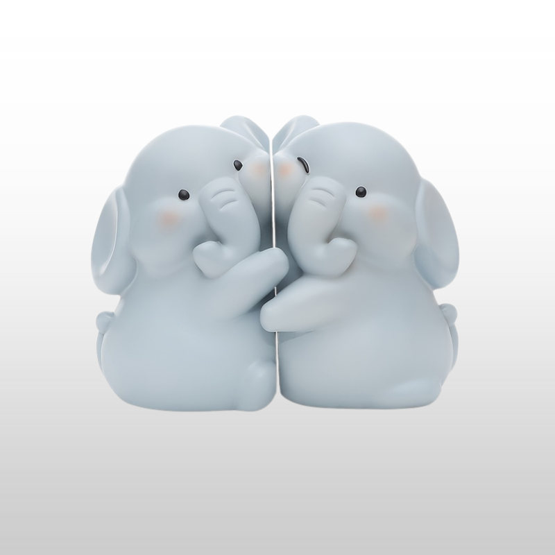 Skorter | AnimalDecor - Set of Cute Animal Bookends - Duck, Elephant, Panda