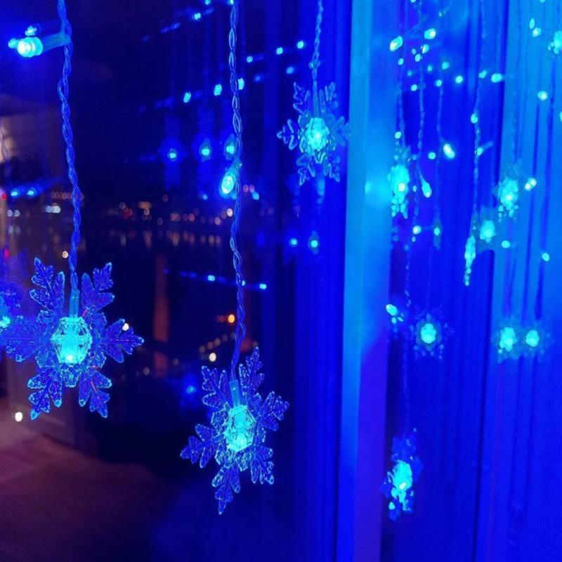 Skorter | Curtain Snowflake LED String Lights