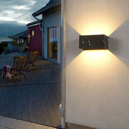 Skorter | Modern waterproof rectangular LED wall light for outdoor use with up and down lighting
