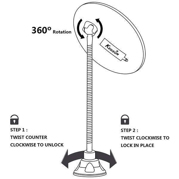 Skorter | 10x magnification LED illuminated makeup mirror