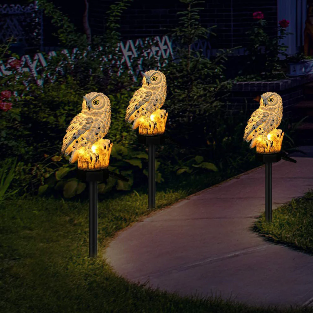 Skorter | Solar Garden Lamps – Owl Design Outdoor Lighting with Solar Energy