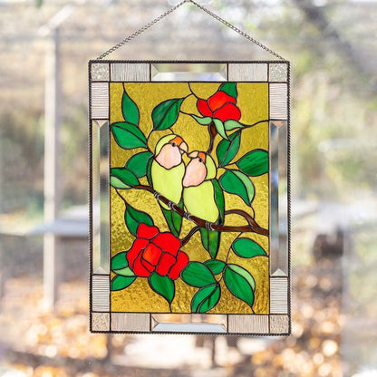 skorter | Cardinal Stained Glass Window Panel
