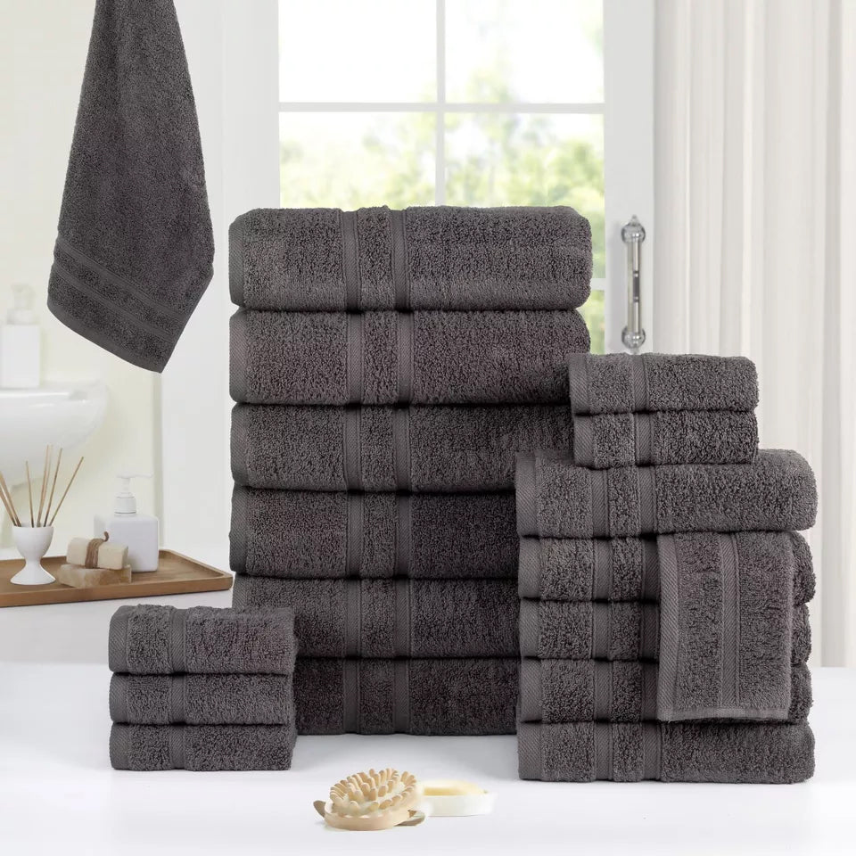 Skorter | 18-Bit: Bibb Home Zero Twist Egyptian Cotton Towel Set