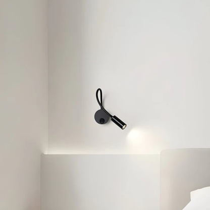 Skorter | Wireless LED Wall Light with Flexible Arm in Black