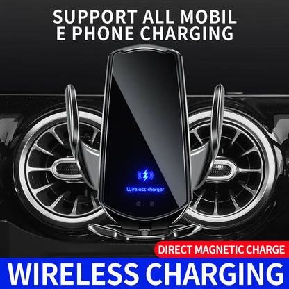 Skorter | 2-in-1 Wireless Car Charger & Phone Holder Automatic Clamping - Fast Charging Secure Universal Compatibility Adjustable & Practical