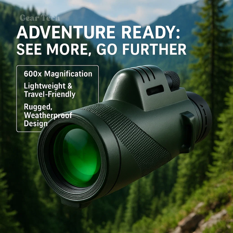 Skorter | Compact 600x Ultra-Zoom Monocular | HD Lens, Lightweight & Perfect for Hiking, Birdwatching, and Sports Events
