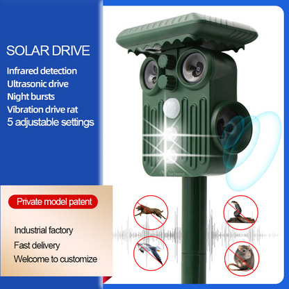 Skorter | Ultrasonic Solar Deer Repeller | 5 Adjustable Modes. Waterproof & Eco-Friendly for Home Gardens and Yards