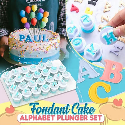 skorter | Alphabet Fondant Cutter With Plunger