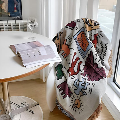 Skorter | Bold Expressions Tassel Blanket