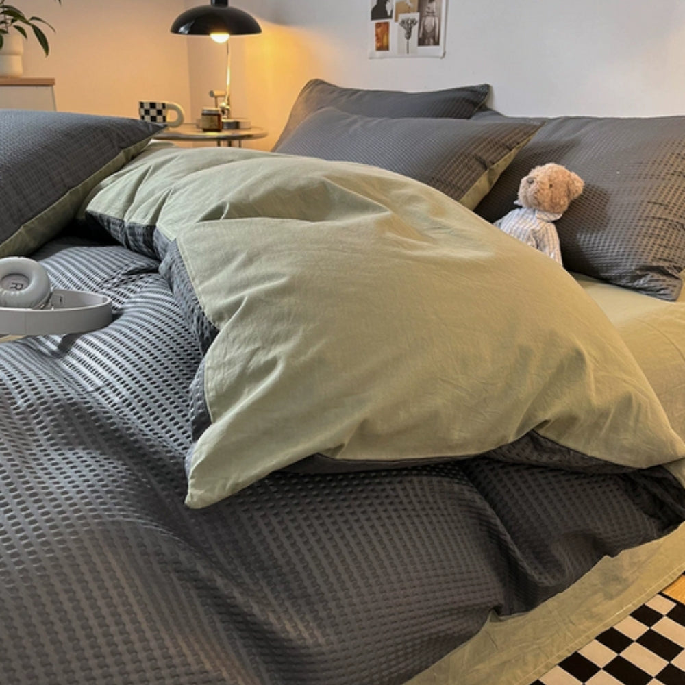 Skorter | Beaumont Ultra-Soft Waffle Duvet Set | 3pcs Set