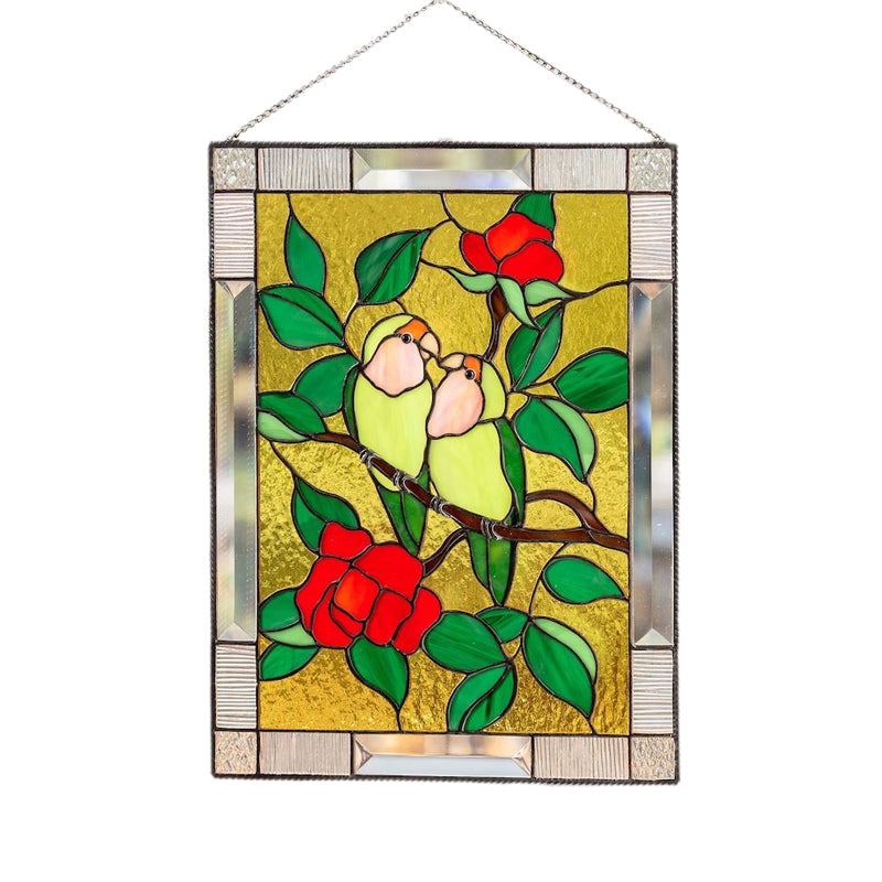 skorter | Cardinal Stained Glass Window Panel