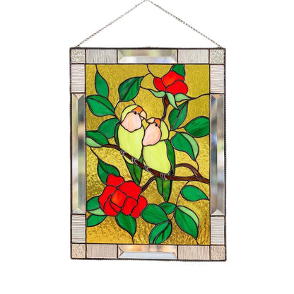 skorter | Cardinal Stained Glass Window Panel