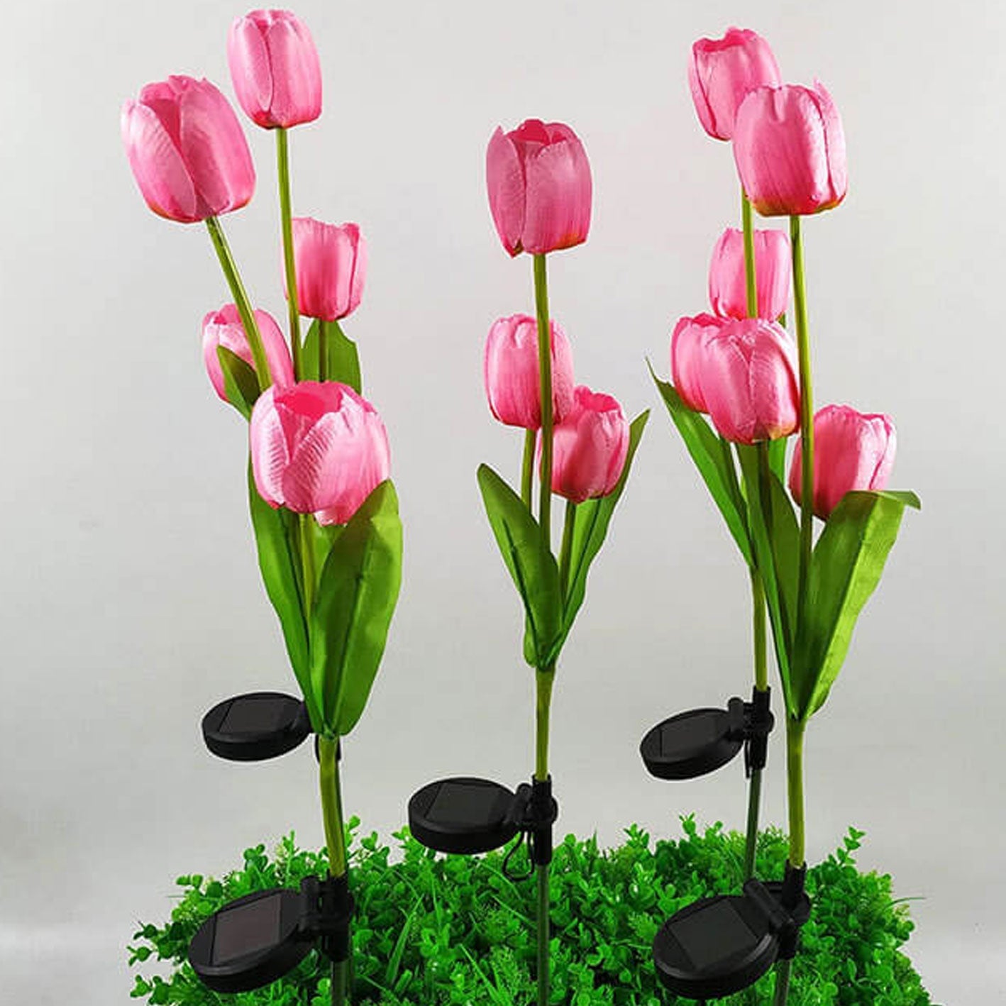 Skorter | Solar Tulip Lawn Light Outdoor Garden LED Tulip Flower Light Ground Stake Landscape Light