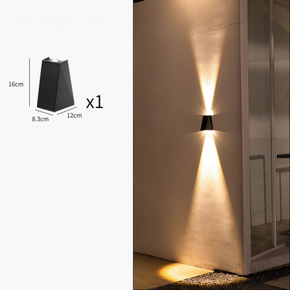 Skorter | Modern LED outdoor wall light with up & down light – Waterproof wall lamp for house facade and entrance area
