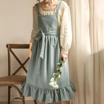 Skorter | Rustic Ruffle Linen Apron