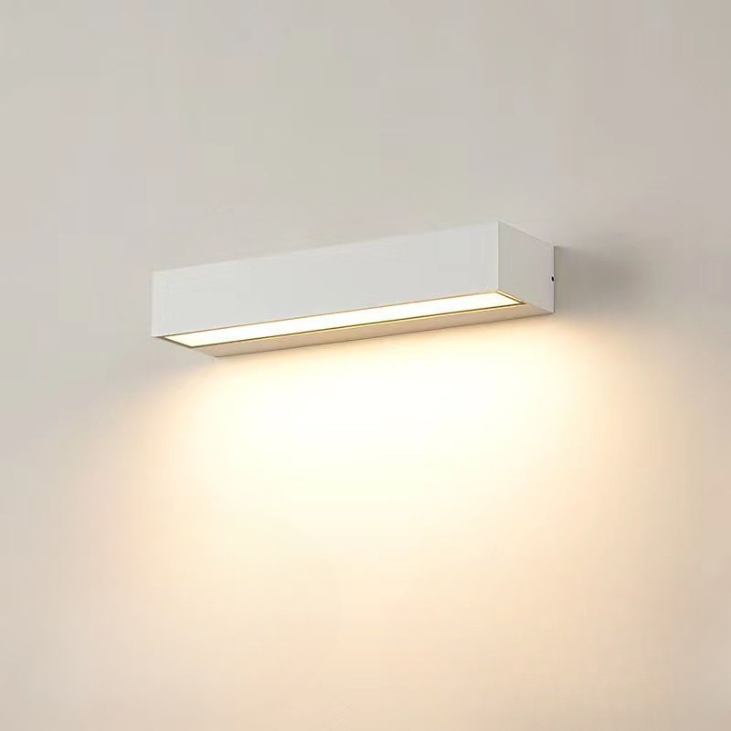 Skorter | Tight Linear LED Wall Lamp White, Bathroom/Bedroom/Living Room Metal & Acrylic