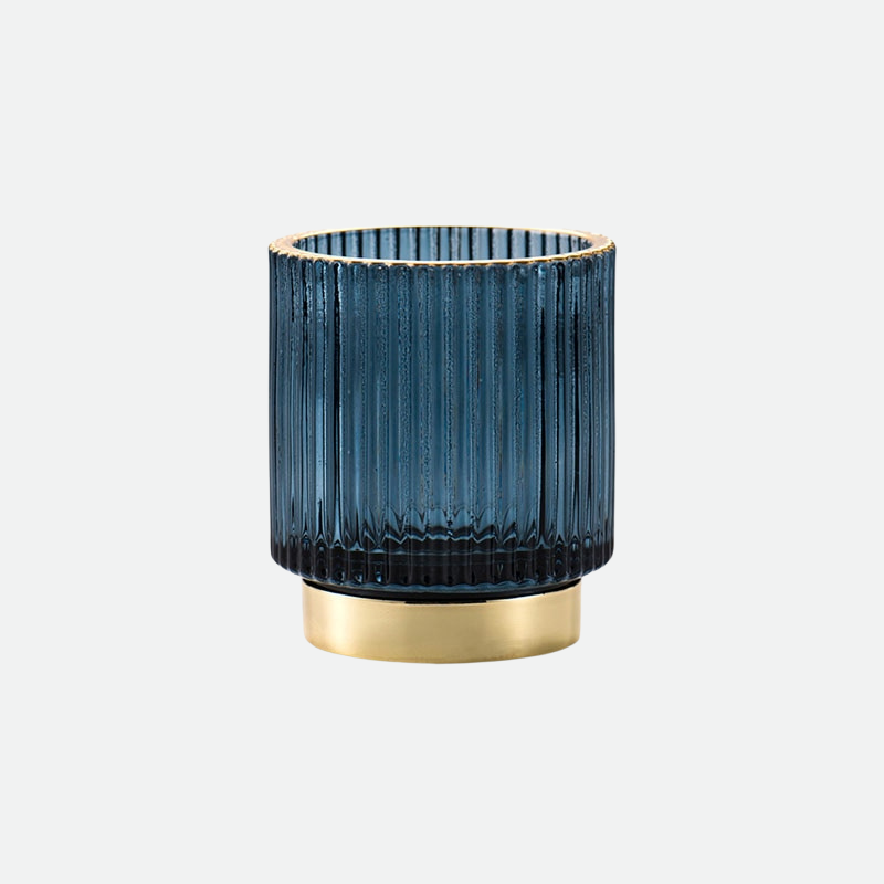 Skorter | Elise Gold Foil Glass Makeup Halter & Organizer