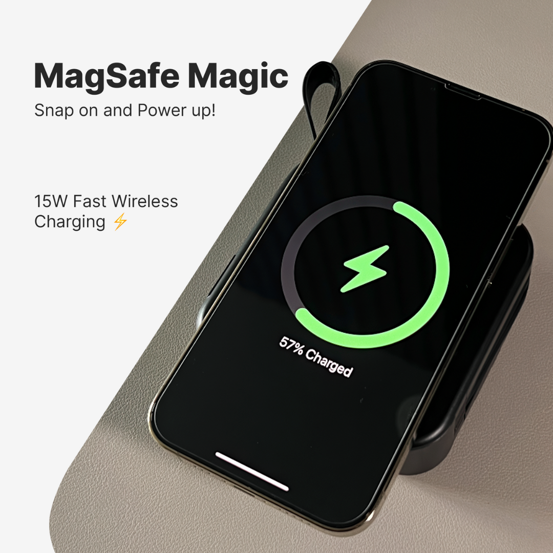 Skorter | 5-in-1 Wall Charger with Wireless Charging Pad and Power Bank - All-in-One Charging Solution