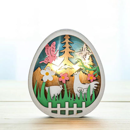 skorter | Wooden Easter Decoration with LED Light