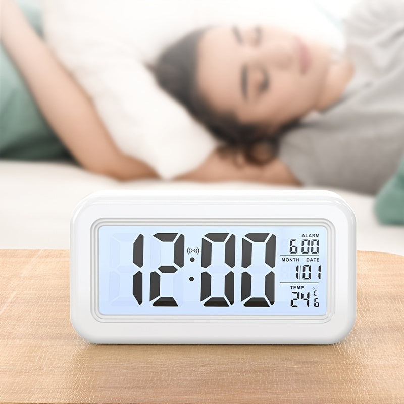 Skorter | Digital Alarm Clock with LCD Screen - Date and Temperature Display