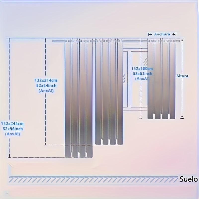 Skorter | 2-piece Set Romantic Double Layer Curtains - Semi-Blackout, Privacy Protecting