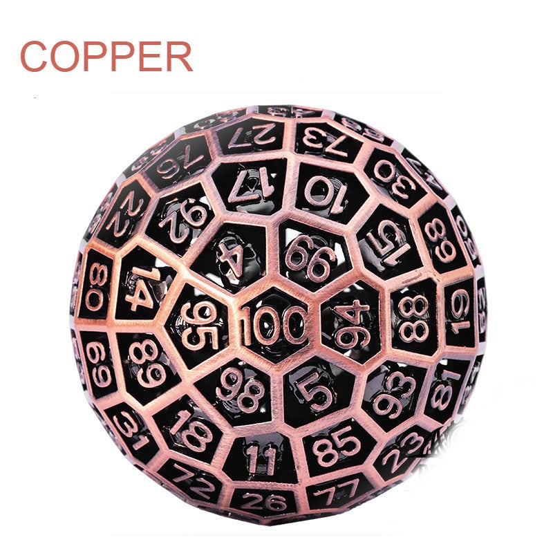 Skorter | 100 Sided Polyhedron Metal Dice with Numbering, Designed for Big Party & More Possibilities