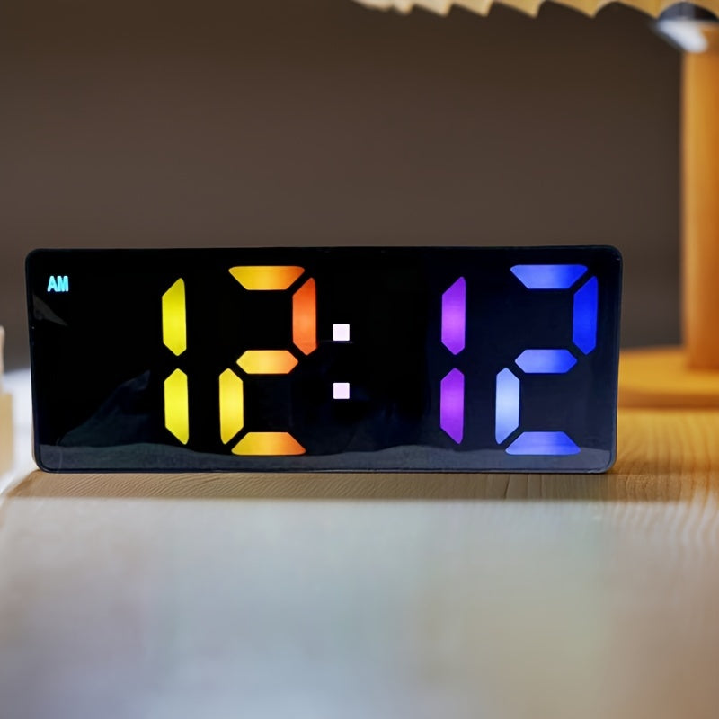 Skorter | DigiTime - Modern LED Alarm Clock with Date Display and Adjustable Brightness