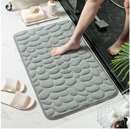 Skorter | Cobblestone Embossed Bathroom Bath Mat