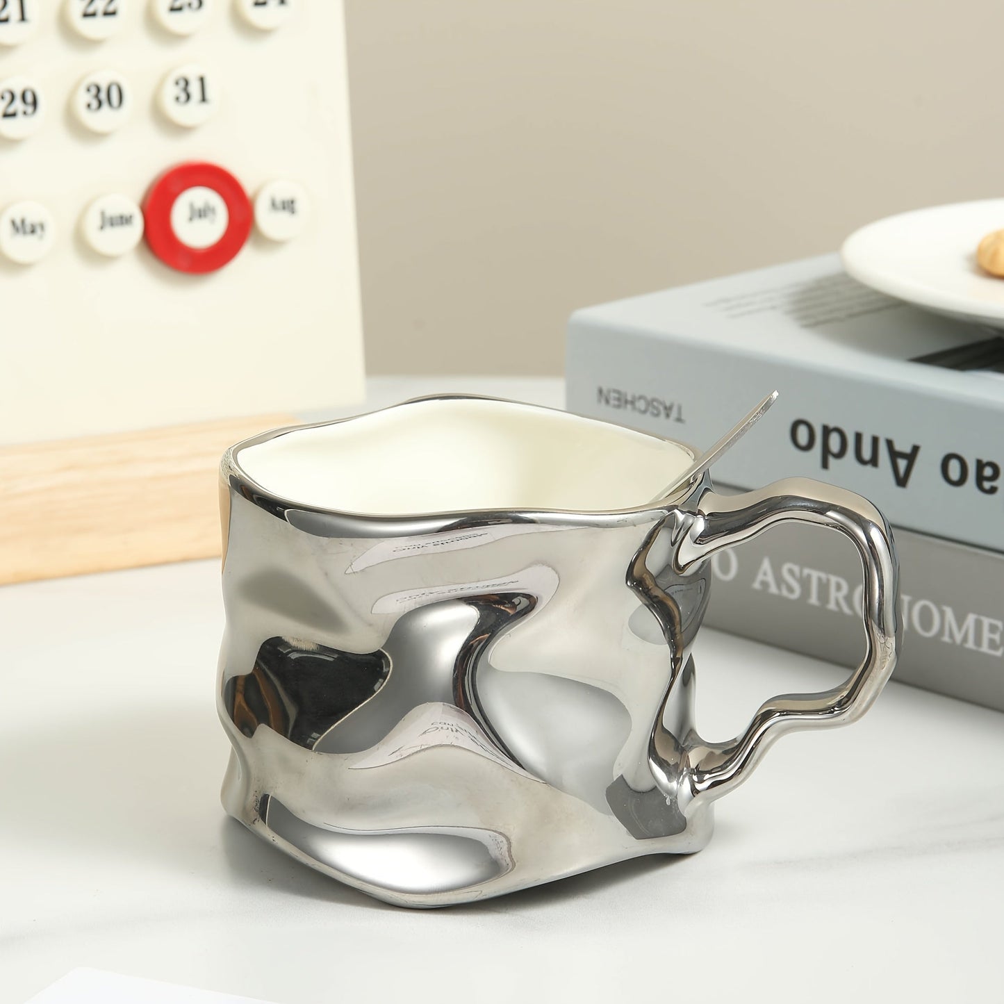 Skorter | CreArt Mug – Handmade Ceramic Coffee Mug with Unique Crinkled Design