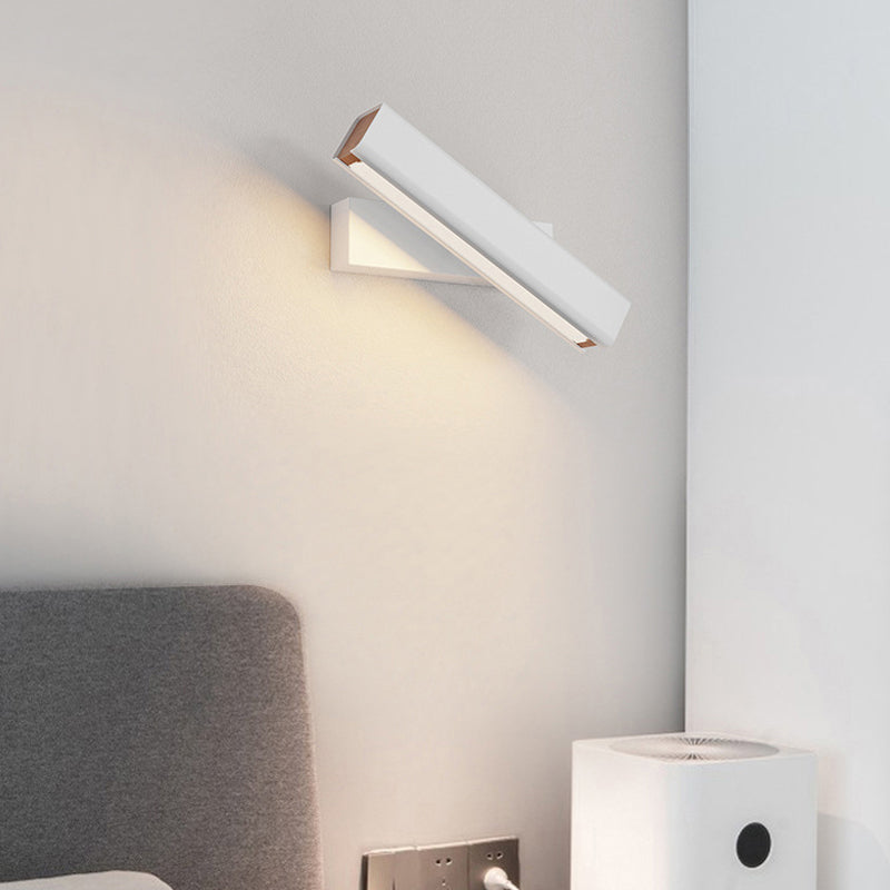 Skorter | Aqsa Modern LED Wall Lamp Indoor Reversible Rectangular Metal/Wood Living Room