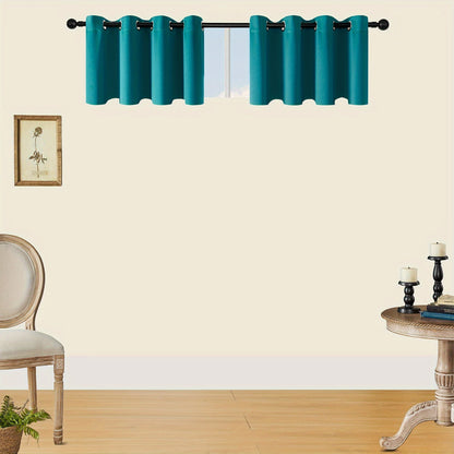 Skorter | Blackout Curtains - 2 Pieces Modern Polyester Curtains with Thermal Insulation and Rings