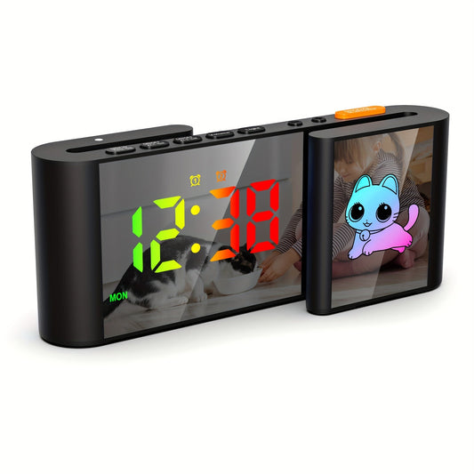 Skorter | LumoBright - Double Screen Digital Alarm Clock with RGB LED Display