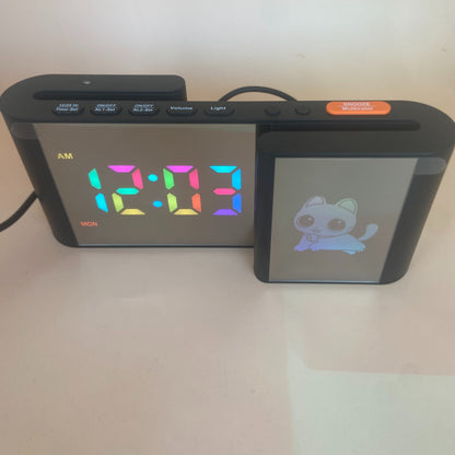 Skorter | LumoBright - Double Screen Digital Alarm Clock with RGB LED Display
