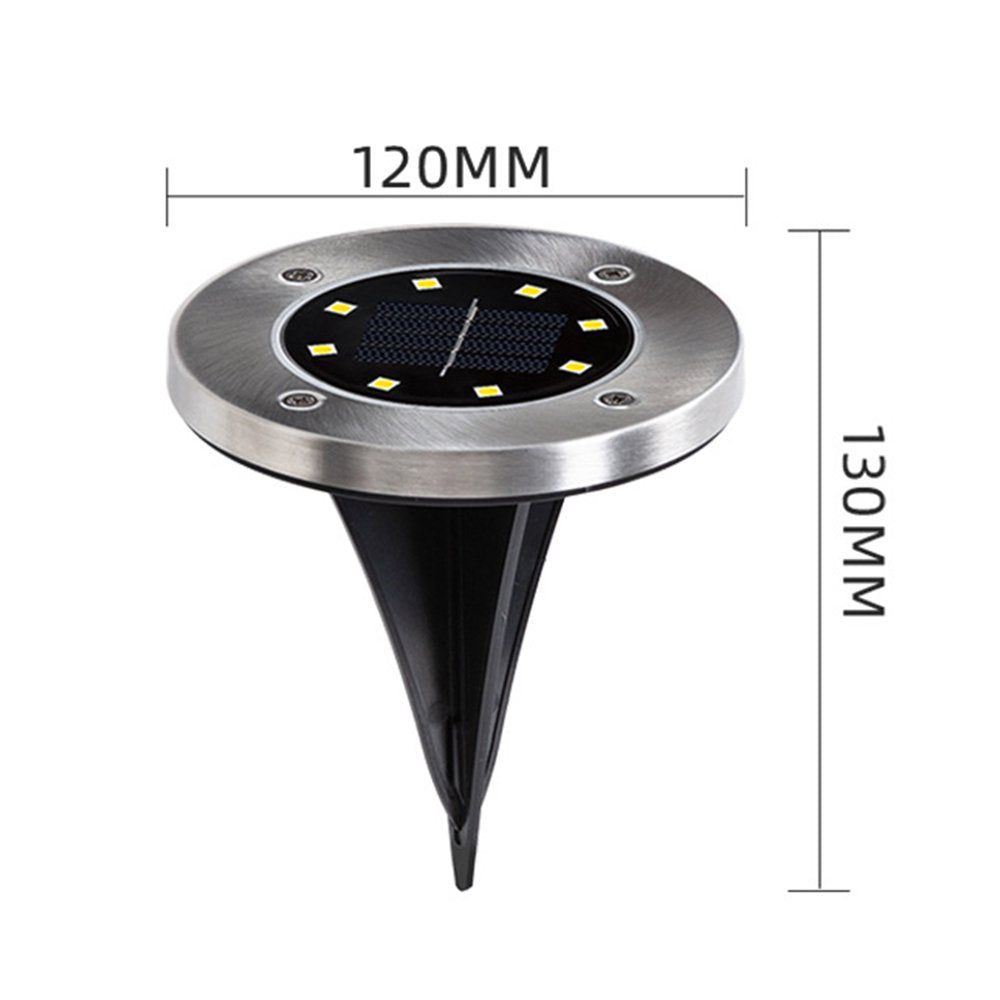 Skørter | 4 Pack Solar Lights 8 LED Solar Lights Outdoor Solar-Powered Garden Lights Waterproof Recessed Lights for Patio Path Garden Lawn Courtyard Driveway Patio Walkway