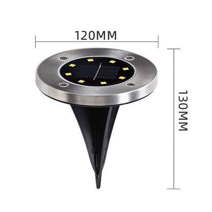 Skørter | 4 Pack Solar Lights 8 LED Solar Lights Outdoor Solar-Powered Garden Lights Waterproof Recessed Lights for Patio Path Garden Lawn Courtyard Driveway Patio Walkway