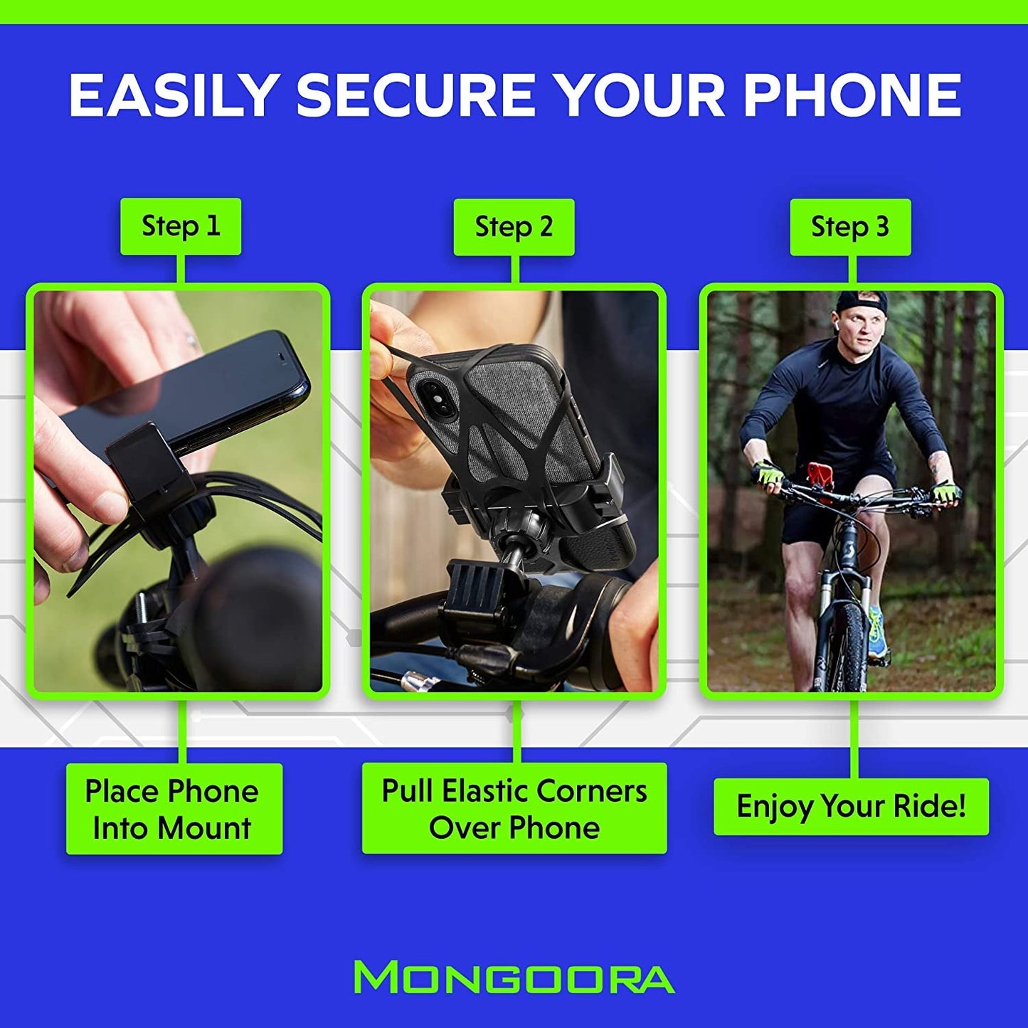Skorter | Bike and motorcycle mount for phone - 3 bands